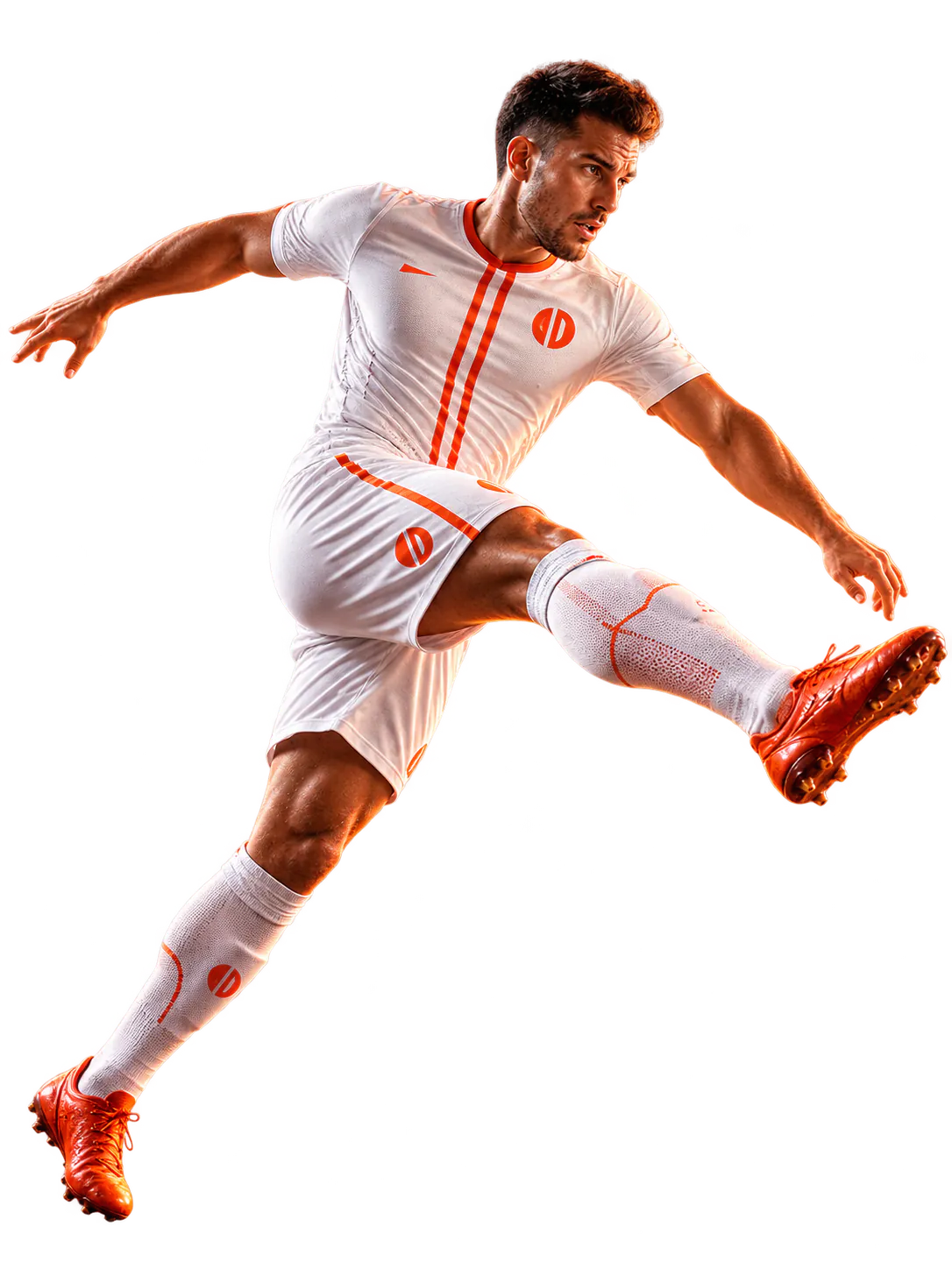 Football player kicking